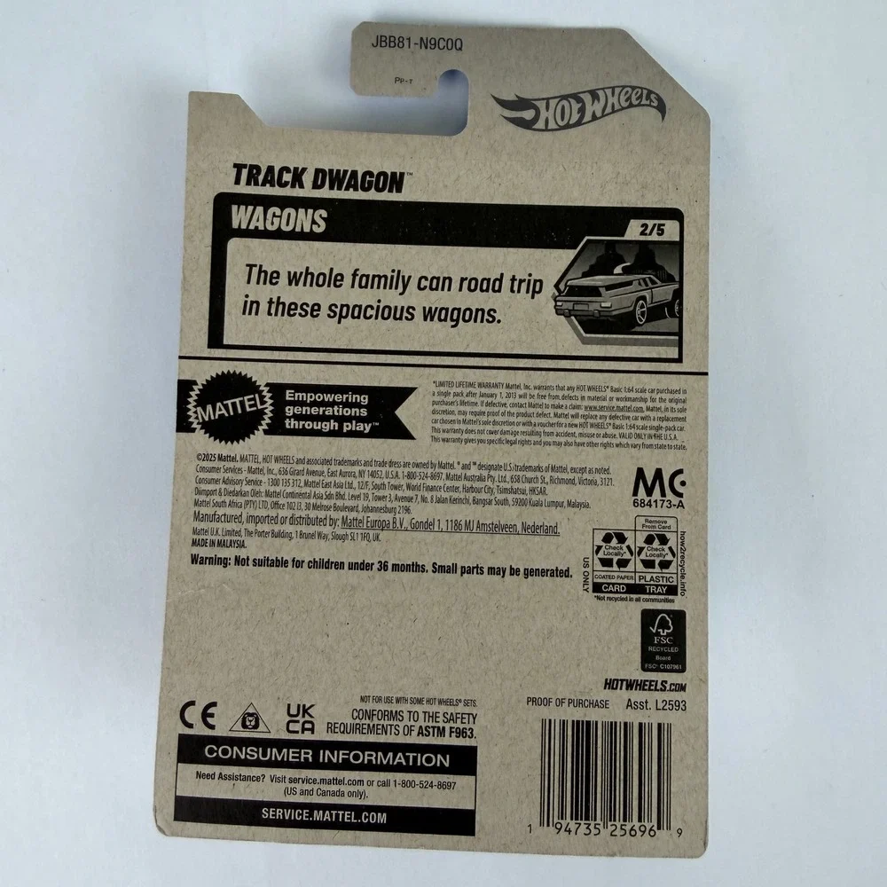 Hot Wheels Track Dwagon Blue‎ Lime Green Wagons Series 184/250 2024 Diecast Car